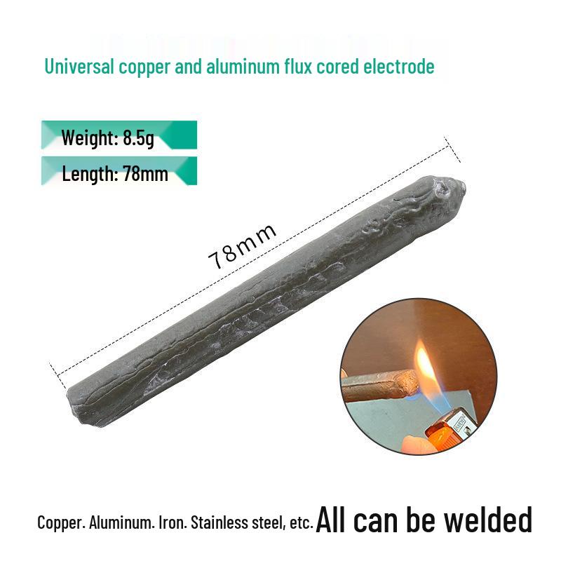 Universal Low-Temperature Flux-Cored Welding Rod for Copper, Iron, and Aluminum Repairs