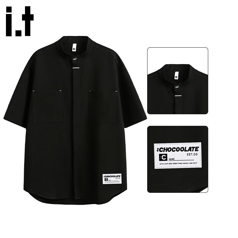 

CHOCOOLATE Men s Japanese Style Workwear Short Sleeve Shirt XL