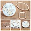 Uxcell 4/6/12pcs Imitated Wood Embroidery Hoops Ring Frame Round Cross Stitch Hoop for DIY Embroidery Art Craft Sewing Decor