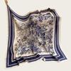 Hangzhou Silk Satin Brocade Scarf 110x110: Versatile Large Silk Feel Shawl for Air Conditioning