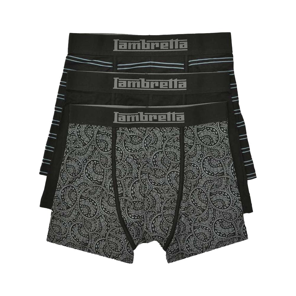 Lambretta Mens Paisley Boxer Shorts (Pack of 3)
