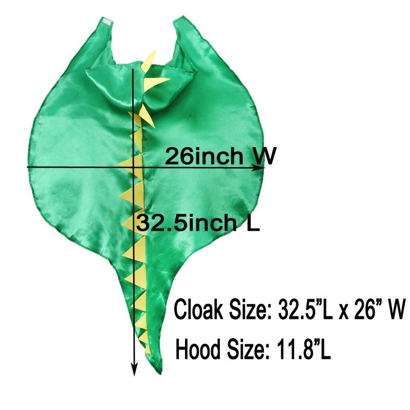 Halloween Kids' Dinosaur Costume Set with Cape and Makeup Props