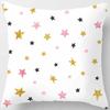 Pink Small Fresh Print Square Pillowcase Home Decoration Car Sofa Cushion Cover (45Cm*45Cm)