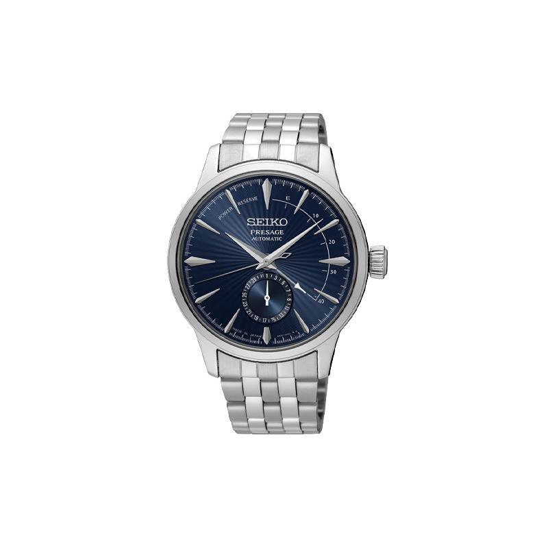 

SEIKO Presage Series Mineral Highly Reinforced Crystal Mirror Stainless Steel Material 29 Jewels Automatic Steel Strap Men s Watch Blue Dial SSA347J1