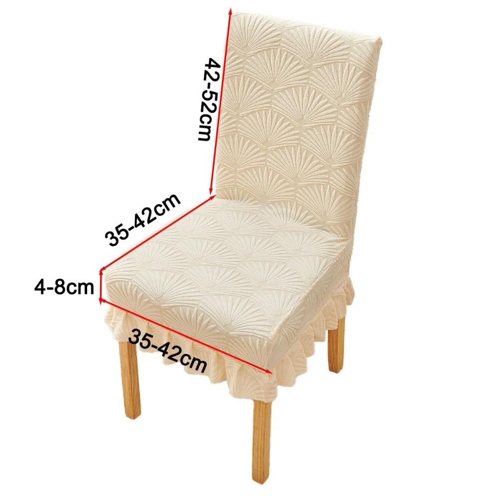 

Soft High Back Dining Chair Cover Elastic Spandex Stretch Jacquard Stretch Chair Cover Slipcover Kitchen Chair Cover Kitchen бежевий