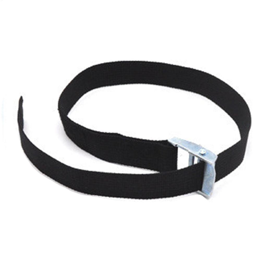 1m Black Tie Down Strap Strong Ratchet Belt Luggage Bag Cargo Lashing With Metal Buckle Outdoor Tools
