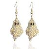 Halloween Pumpkin Ghost Alloy Dangle Earrings With Multicolor Rhinestones For Women