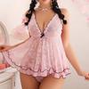 Chemise da Notte da Donna in Rete Trasparente Carina e Sexy per San Valentino