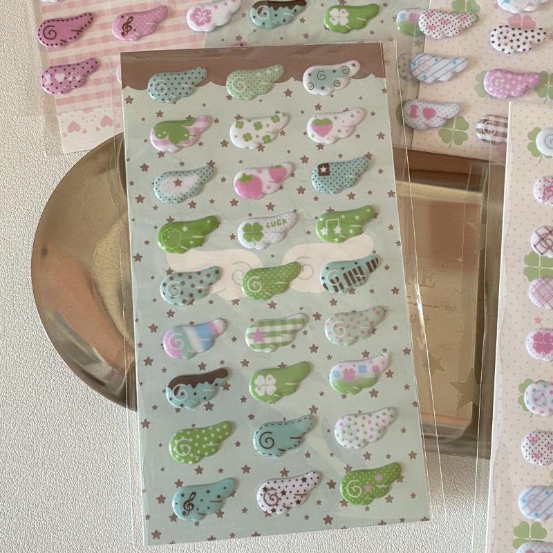 1Piece Cute Bubble Wings Y2K Sticker For Phone Camera Luggage Journal Sticker Kawaii Decoration Sticker Gift