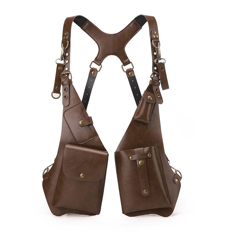 TS JYL laptop bag,Medieval Steampunk Crossbody Bag Multi-Function Outdoor Phone Pouch