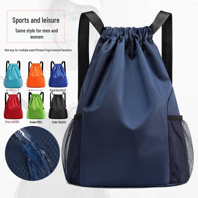 Water-Resistant Drawstring Backpack for Men & Women, Large Capacity Travel & Fitness Bag