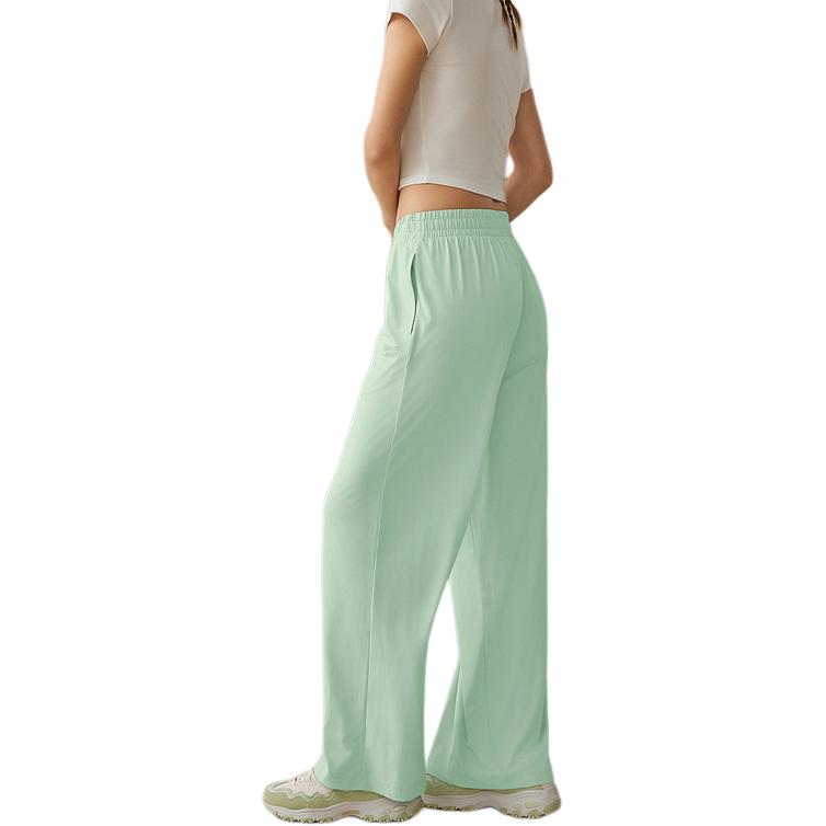 Skechers Loose Soft Comfortable Sports Wide Leg Casual Pants Women bottoms Light-Green L225W130-04BJ