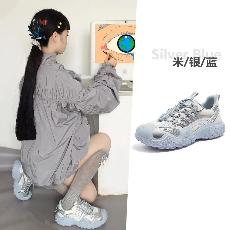 

Cowhide version~ 2025 spring and summer new leather ugly cute shoes women s outdoor mountaineering casual sports shoes versatile dad shoes 35