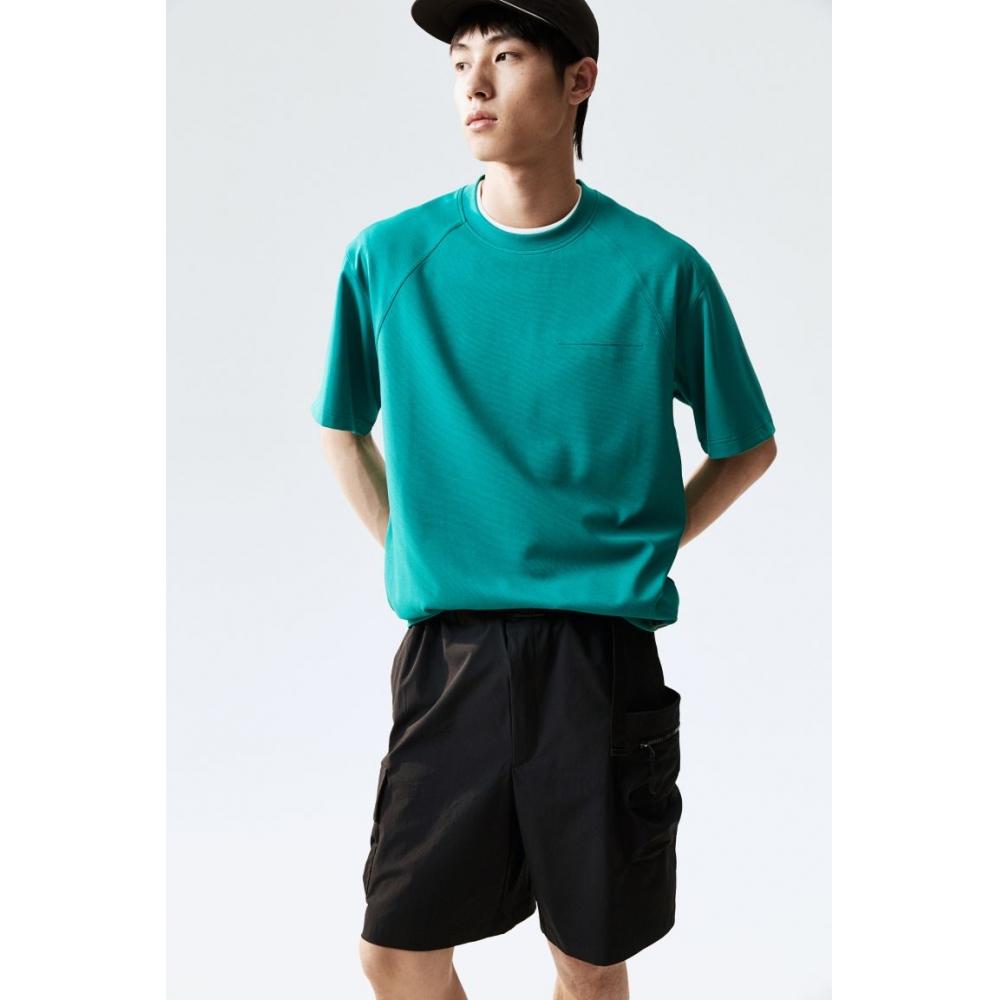 H M Loose Fit Nylon sHorts Black