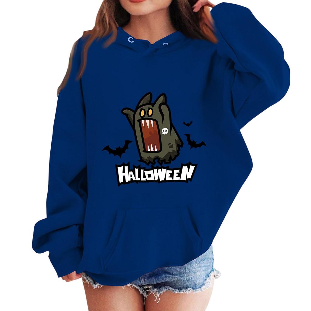 Kids Halloween Printed Hoodie Casual Loose Fit Sweatshirt for Holiday Party and Everyday Use