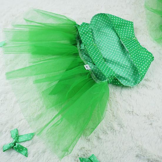 Rochie pentru animale de companie respirabilă, ușor de purtat, model de puncte din poliester, costum de câine subțire pentru vară