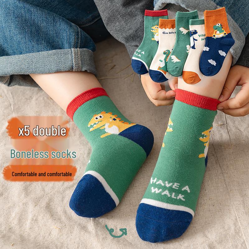 Herbstliche Wadenlange Cartoon-Socken für Kinder, Alter 1-3, Jungen & Mädchen