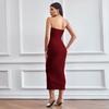 Sexy Strapless Beach Dress Women Casual Fashion Elegant Bodycon Summer Long Dress Party Club Y2k Sleeveless Woman Clothing 25093
