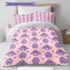Pink Cartoon Art Pattern Bedding,Quilt Set Quilt Cover Pillowcase Home Birthday Gift (1 * Duvet Cover + 2 * Pillowcase, Without Core)