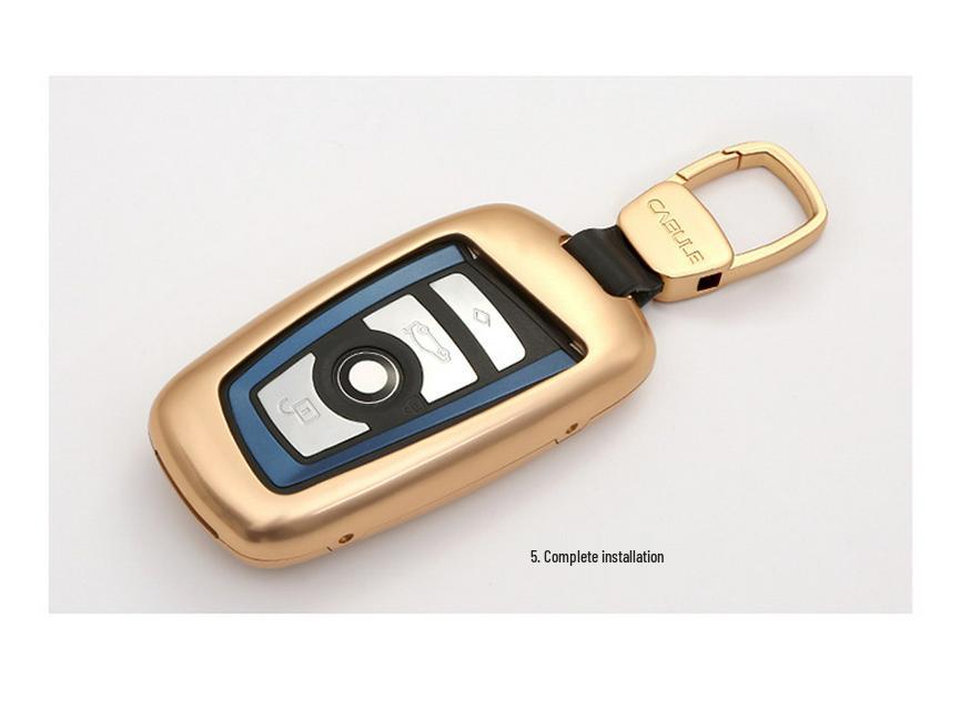Cabrón Genuine Leather Universal Car Keychain - Fits All Key Bags with High-End Square Buckle