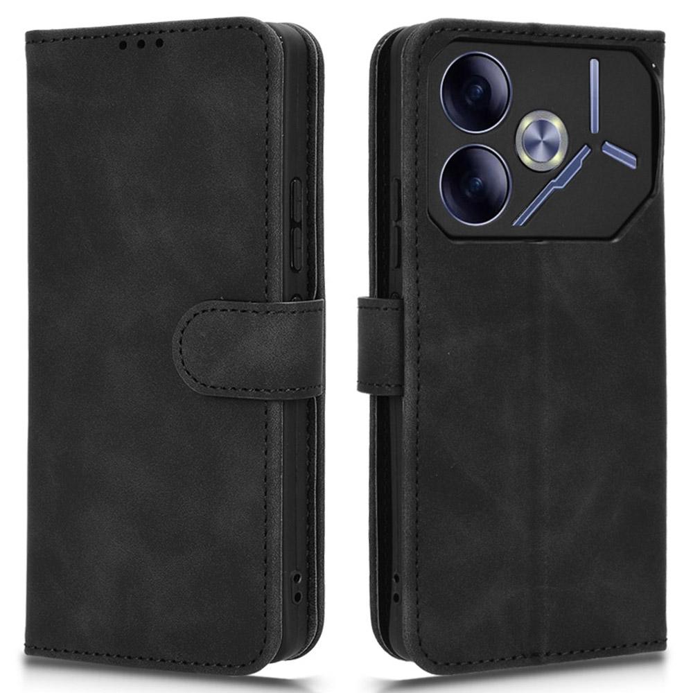 For TECNO Pova 6 4G Case PU Leather Folio Flip Phone Wallet Cover