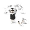 Electric Guitar Pickup Oval 6.35mm Jack Plate Jackplate Oval Output Input Jack Plate Socket With Mounting Screws