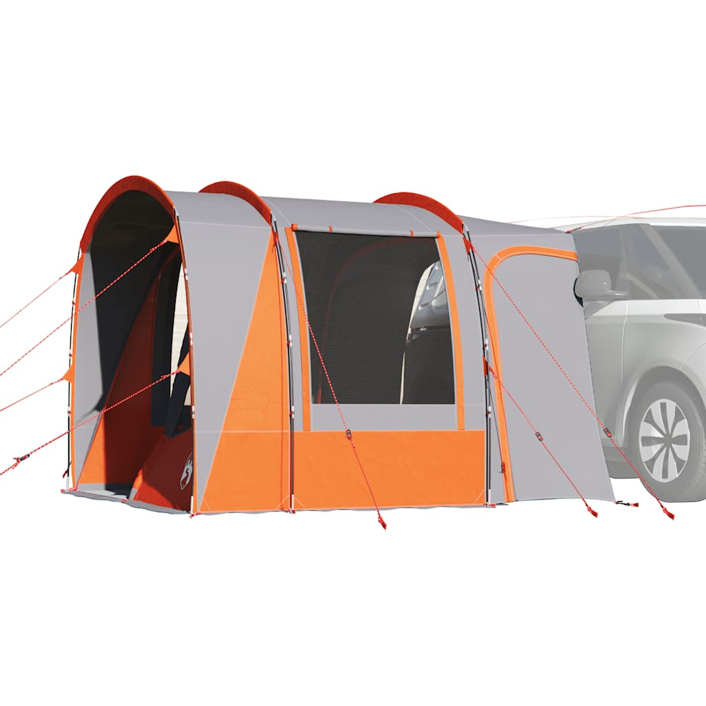 Car Tent for 4 Persons Gray and Orange Waterproof