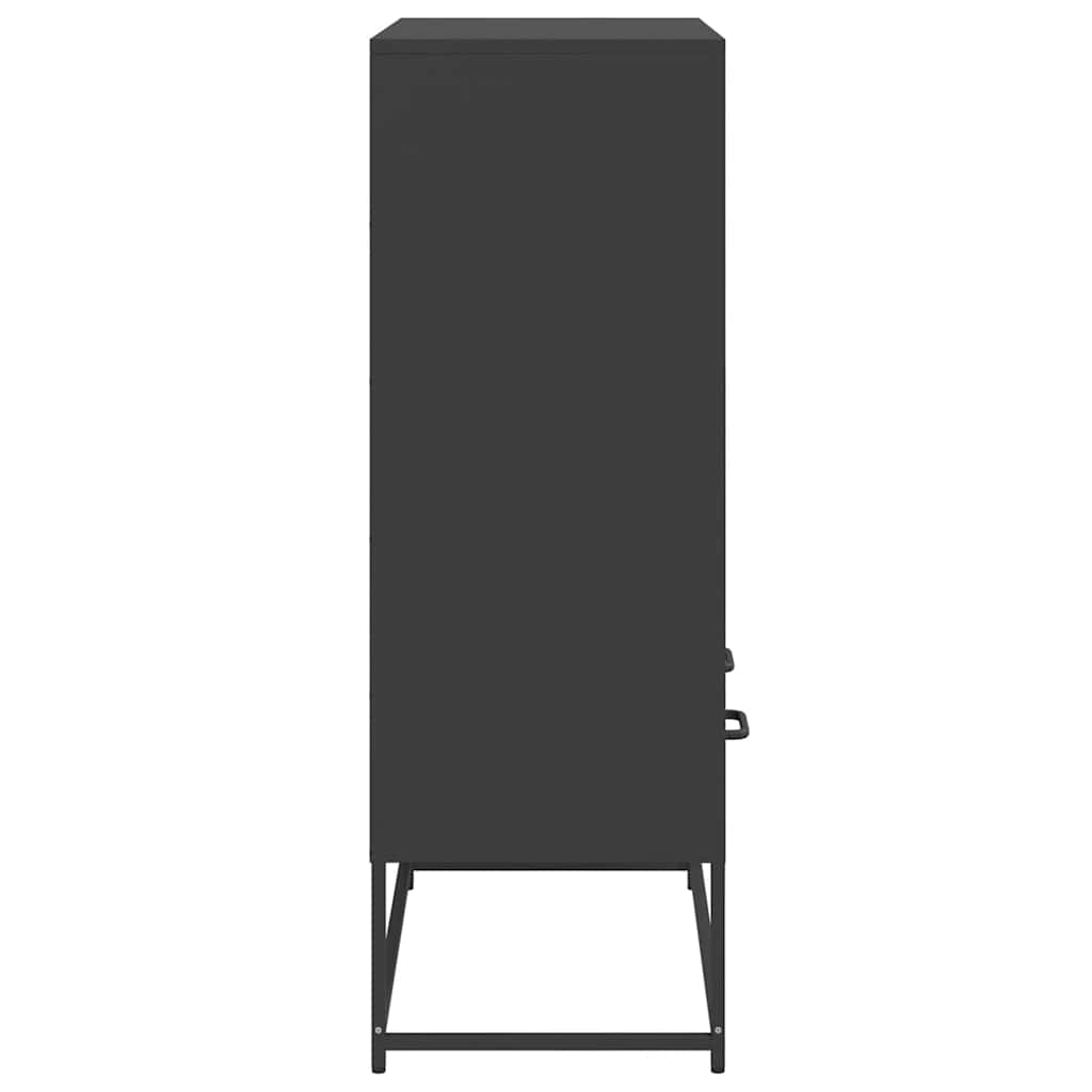 Vidaxl Szafka, Czarna, 68X39X111,5 Cm, Stal