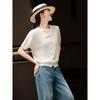 Elegant Women's Knit Cardigan with Peter Pan Collar
