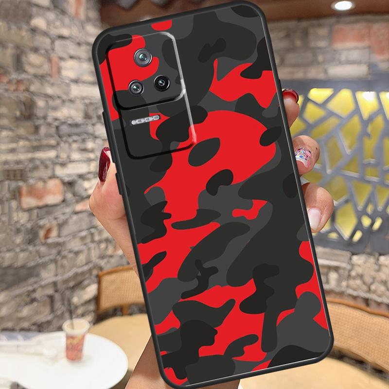 Camouflage Armeefall für Xiaomi 13 14 15 Ultra 11T 12T 13T 14T Pro POCO X7 Pro X3 X5 X6 M6 F5 F6 Pro Hülle