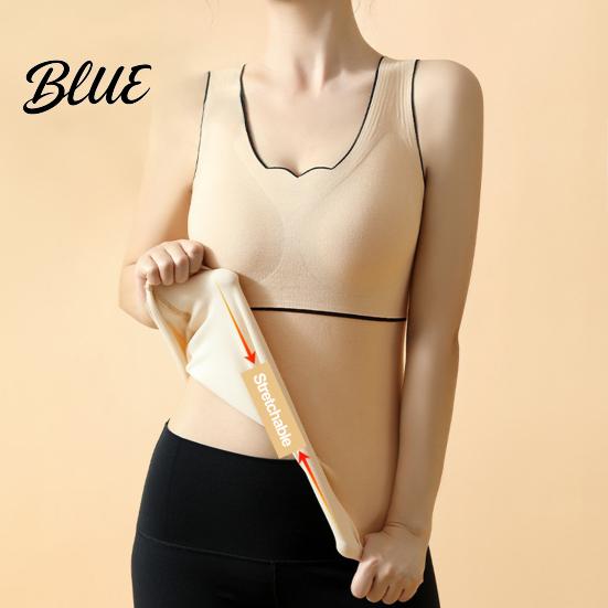 Stable Vest Women Winter Fall Chest Pads Thermal Thick Soft Seamless Breast Support Sleeveless Pullover Solid Color Bottoming Top Underwear