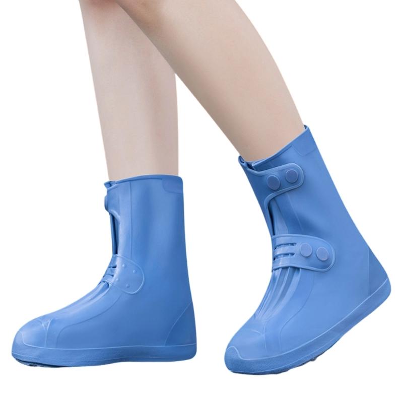 Adjustable Buckle Closure Waterproof Rain Shoe Covers Slip Resistant Design for Outdoor Activity and Daily Commute