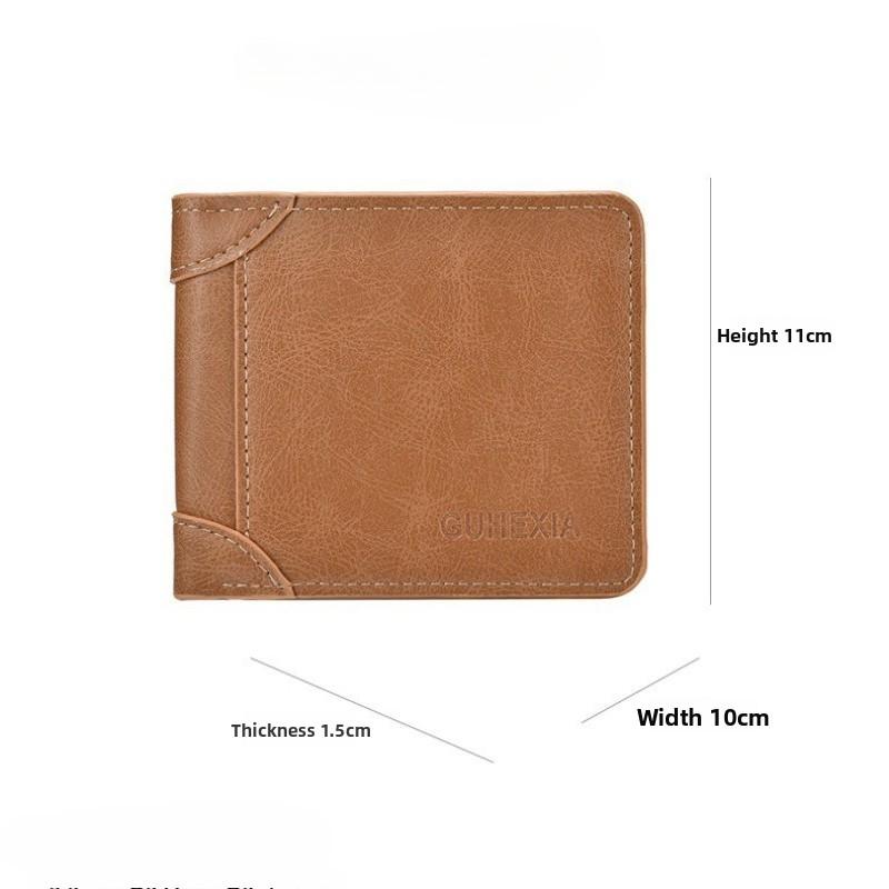 Men's Wallet Short Multi-function Driver's License Card Bag Integrated High-end Money Wallet