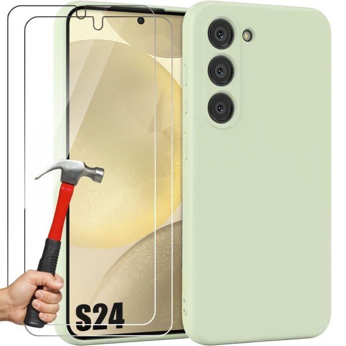 Coque de protection - samsung - galaxy s24 - silicone vert - antidérapante - souple