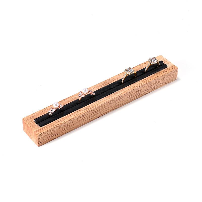 Solid Wood Ring Earrings Display Rack Wooden Tray Jewelry Display Plate Jewelry Storage Counter Jewelry Decoration Display Props