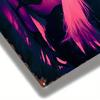2D Mystic Girl Metal Sign Vintage Wall Art Black Lace Pink Hair Home Decor Bedroom Living Room 8x12 Inch