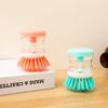 Press Type Scrubber Soap Dispenser Household Dish Brush Cleaning Brush Pot Brush Cleaning Tool