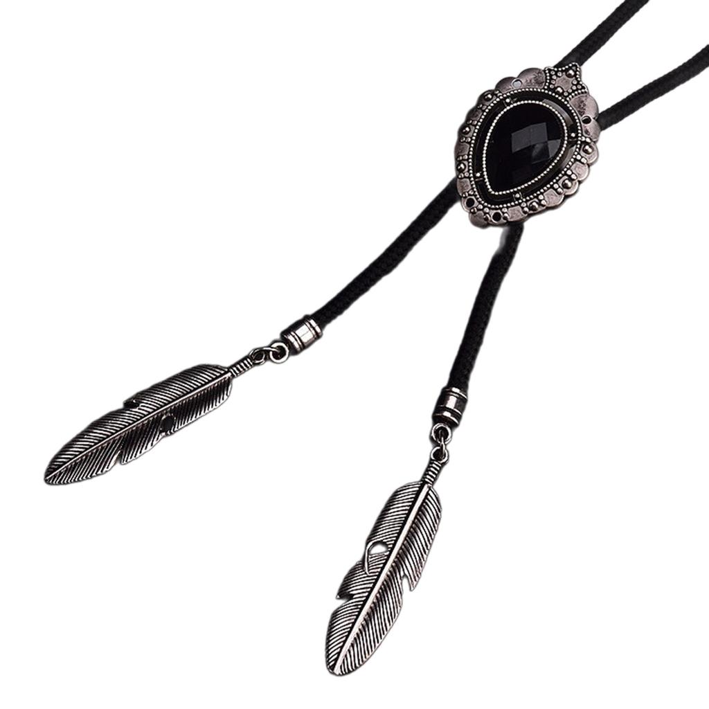 Schwarze Strass-Schnalle Bolo-Krawatte für Männer Frauen Bräutigam Hochzeit Halskette Western Cowboy Krawatte Bolo-Krawatte für Hemd