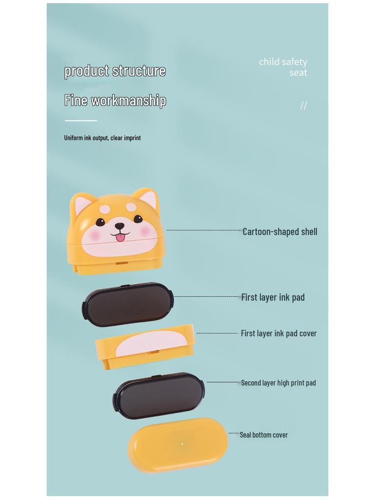 Dual-Layer Children's Two-Color Name Stamp