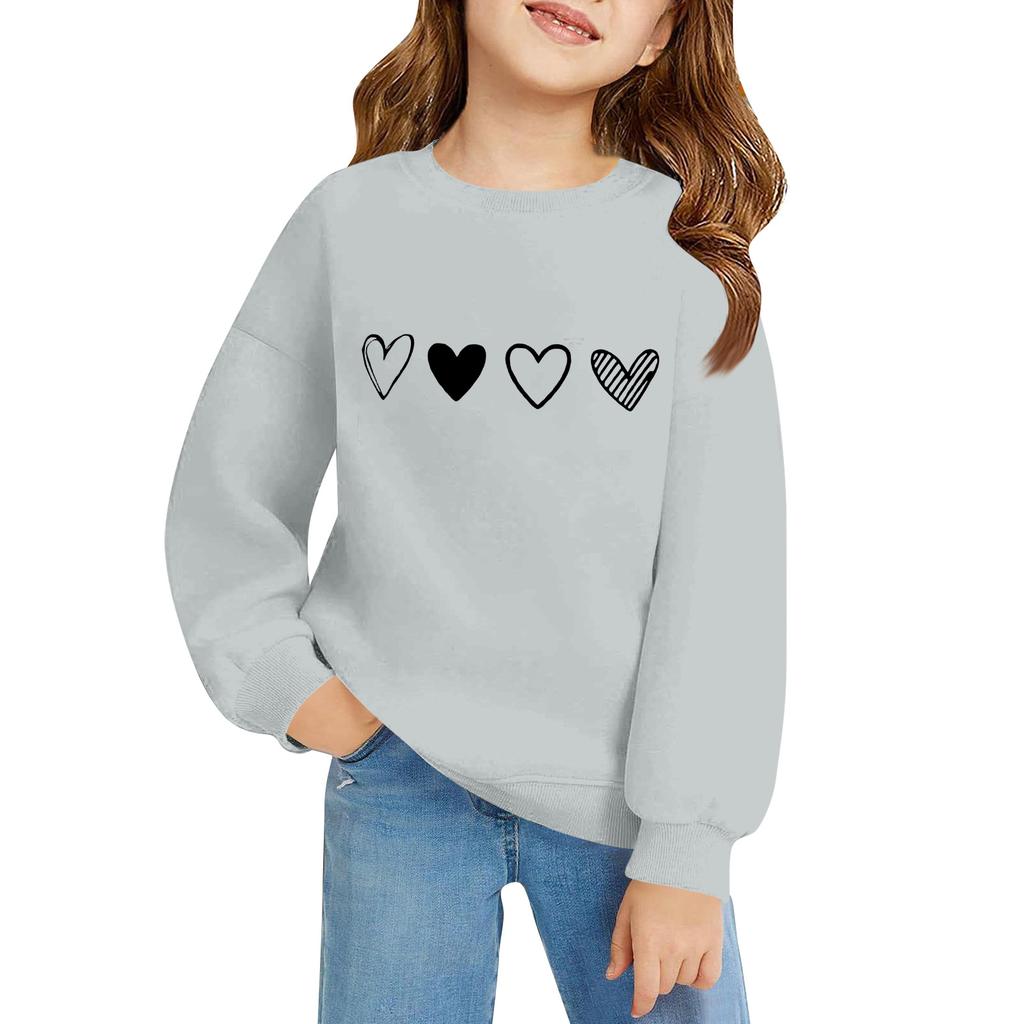 Kinder Langarm Lockerer Pullover Buchstabenaufdruck Rundhals Sweatshirt