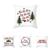 Lebhafter Cartoon Weihnachts-Kissenbezug Ideal für Heim-Sofa-Dekor mit Weihnachtsbaum