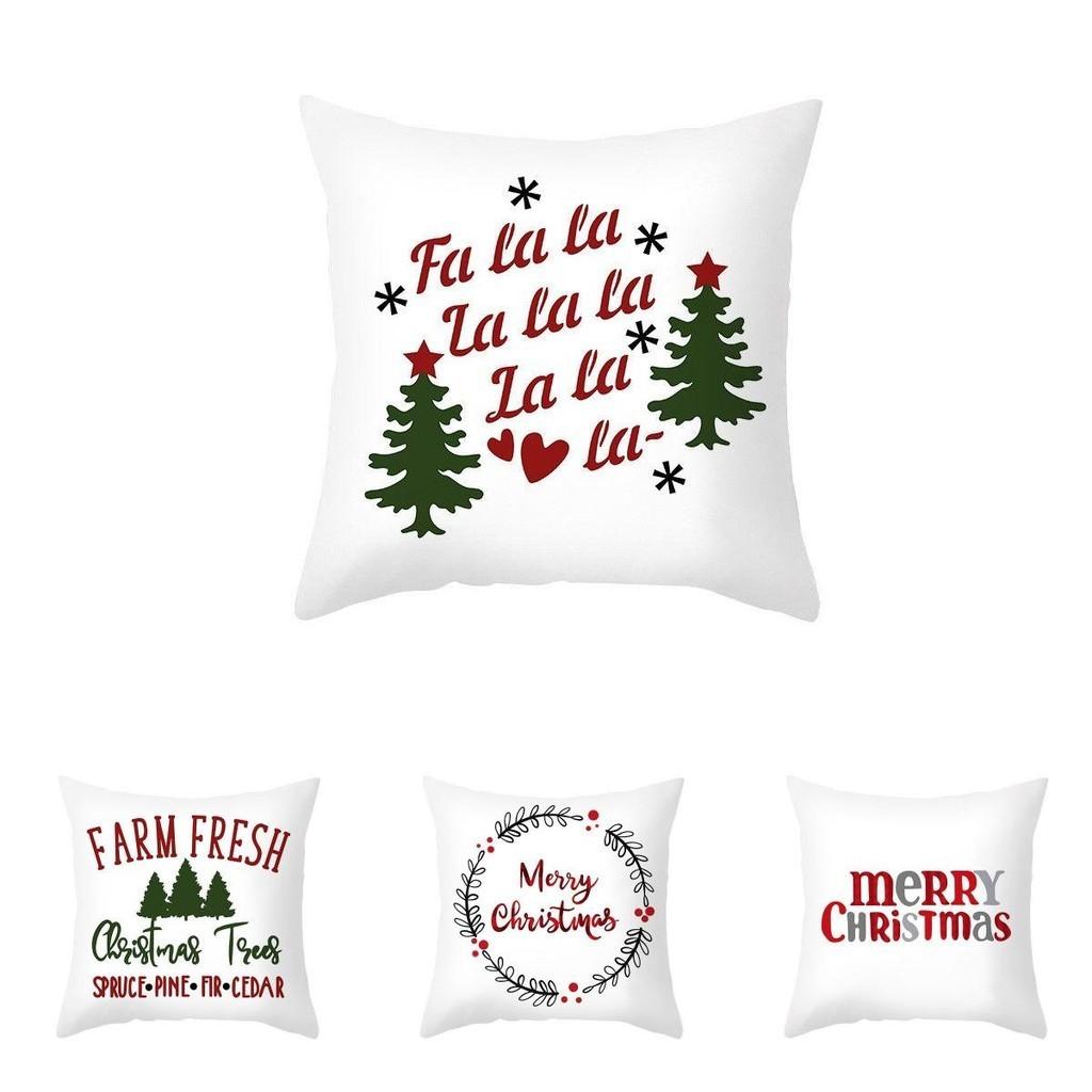 Lebhafter Cartoon Weihnachts-Kissenbezug Ideal für Heim-Sofa-Dekor mit Weihnachtsbaum