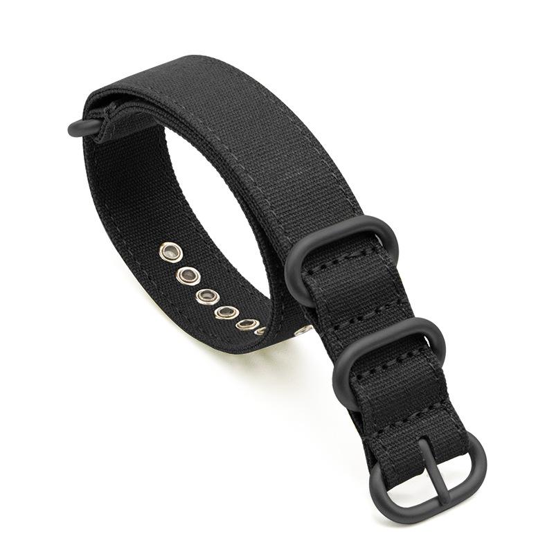 Vintage vojenský zelený nylonový řemínek k hodinkám, 18/20/22/24mm