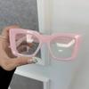 Transparent Glasses Retro Clear Lens Frame Glasses Trendy Cat Eye Frame Eyeglass Women Men Minimalist Oculos