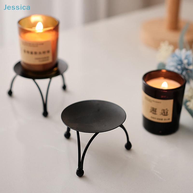 Modern 2-Tier Metal Candle Holders - Retro Candlelight Dinner Prop, Minimalist Romantic Table Ornament for Home Use