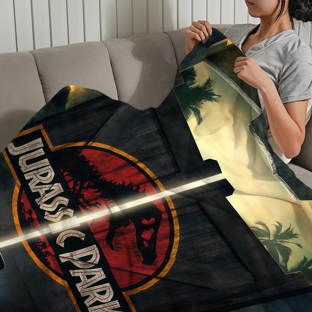 Classic Movies J-Jurassic P-Park Blanket Blanket for Couch Sofa Travel Home Picni Flannel Blanket birthday gift Warm Comfortable