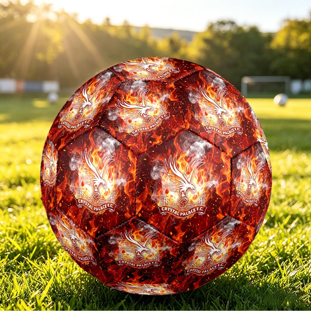 Crystal Palace FootballPrinted Size 5 Soccer Botball, Anti Slip Adult Match Football Souvenir for Football Fans