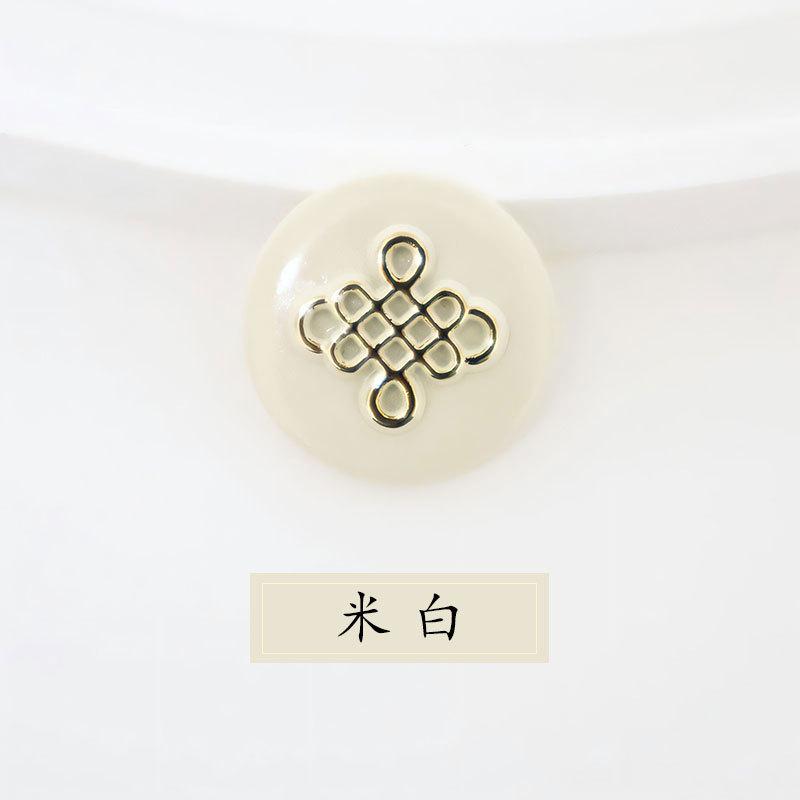 Painted Plastic Buttons Colored Black Hand-Sewn Buttons Woolen Coat Trench Coat Buttons Chinese Knots High-End Buttons Daquan