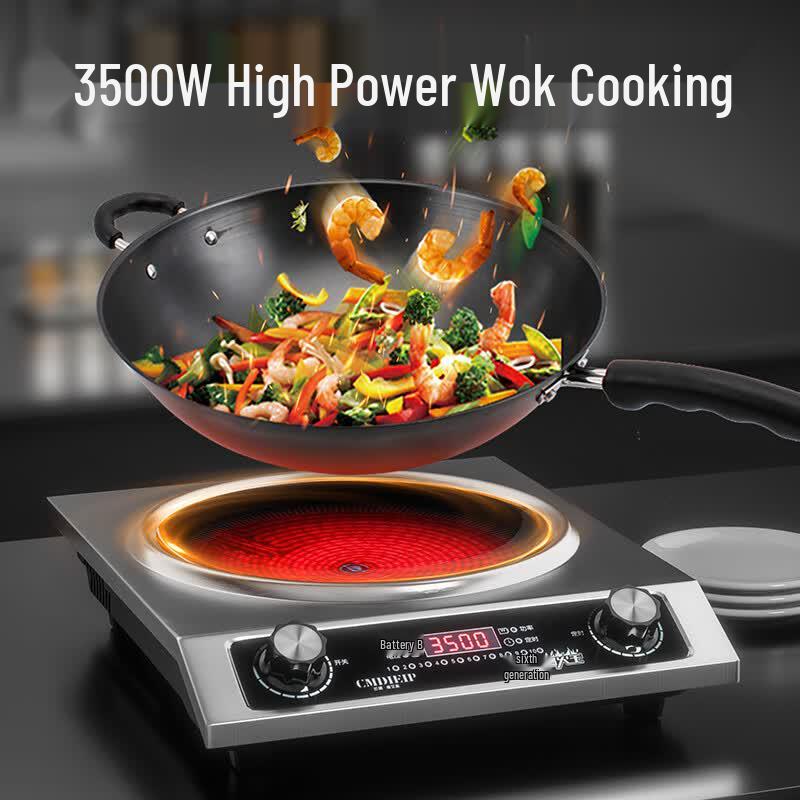Cmdieip 3500W Commercial Concave Electric Ceramic Cooktop