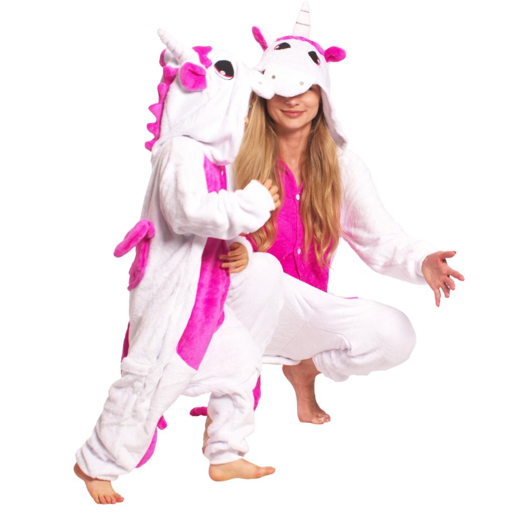 Piżama dla dzieci dziecięca kigurumi onesie strój jednorożec różowy 125-135